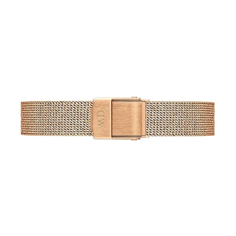 Daniel Wellington Analog Watch for Men/Women with White Dial & Rose Gold Mesh Strap